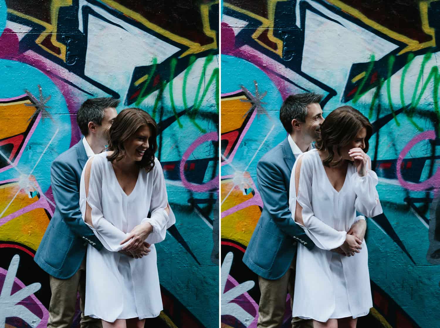 Engagement Photographer Melbourne Graffiti Walk Hosier Lane and Hardware Lane Engagement Shoot with Quila and Dave