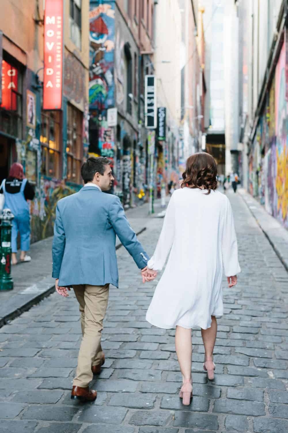 Melbourne Graffiti Walk Hosier Lane and Hardware Lane Engagement Shoot with Quila and Dave 5